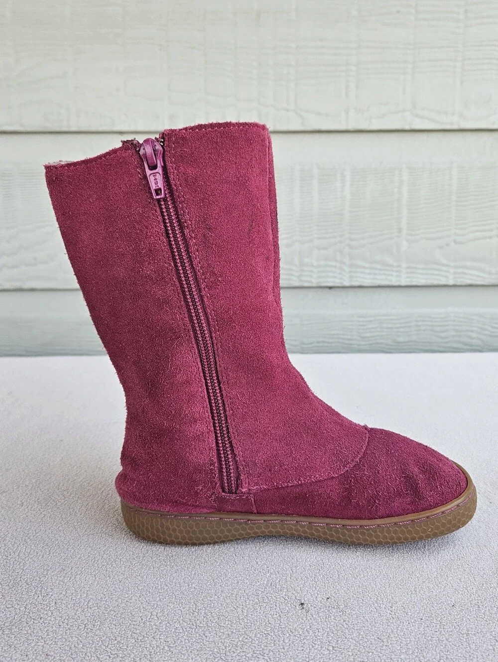 Livie & Luca Tiempo Toddler SZ 12 Fuchsia Classic Suede Pink Leather Riding Boot